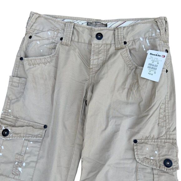 BKE Sam Convertible Khaki Paint Splatter Pants Women's 27x33 - Picture 7 of 10